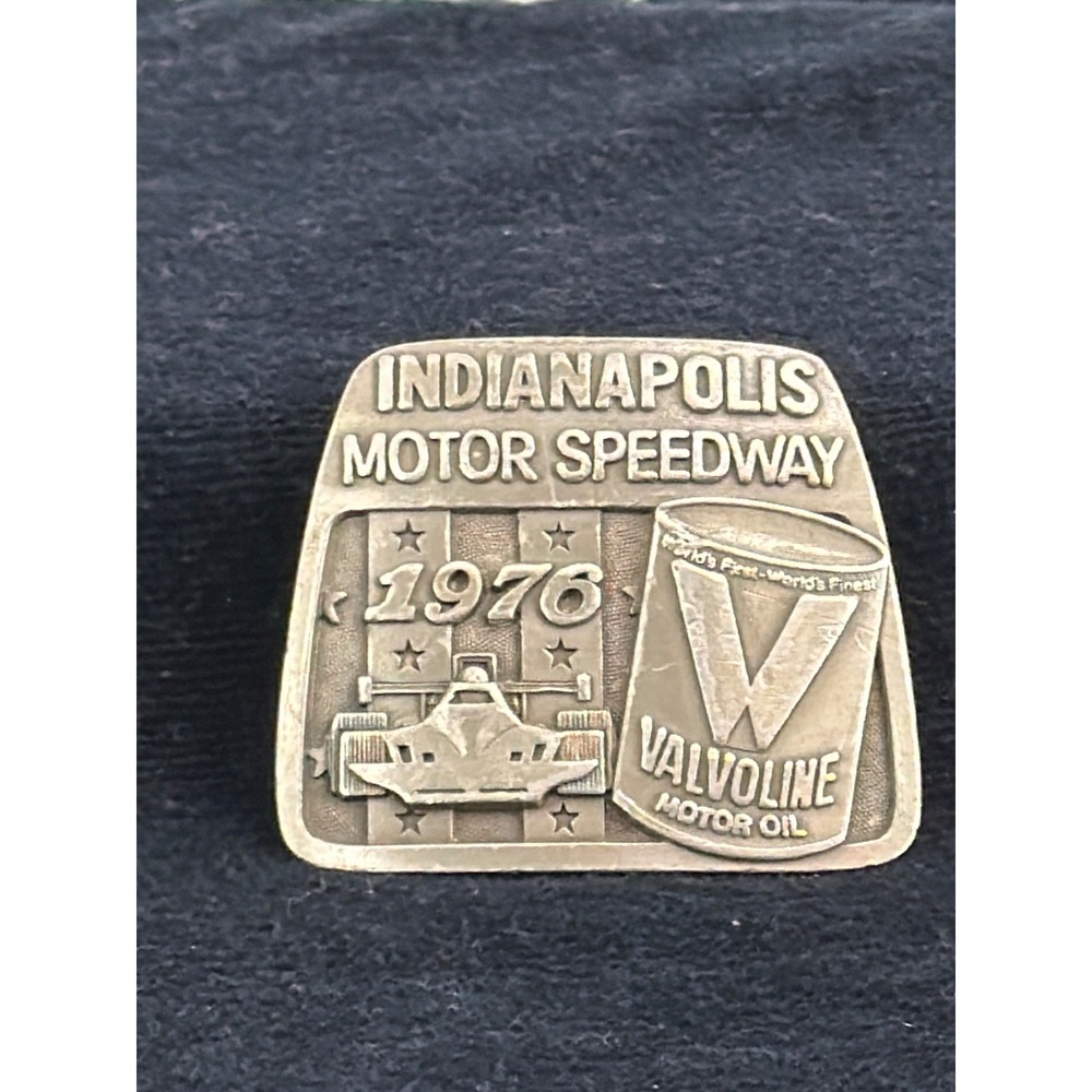Vtg 1976 Indianapolis Motor Speedway Valvoline Pewter Belt Buckle Ltd Ed 262/500